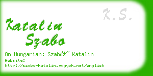 katalin szabo business card